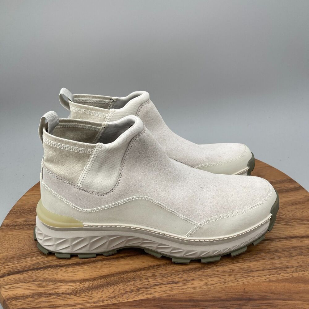 Cole Haan Zerogrand Explore Chelsea Boots Mens Size 9.5 M White Waterproof Suede